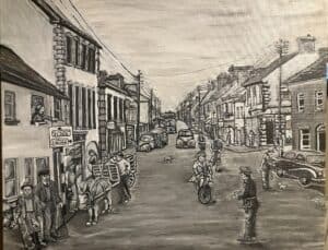 Edgeworthstown - a painting by Tom Dooley