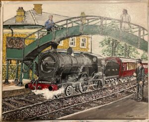 Edgeworthstown Train Station 1996 Painting by Tom Dooley